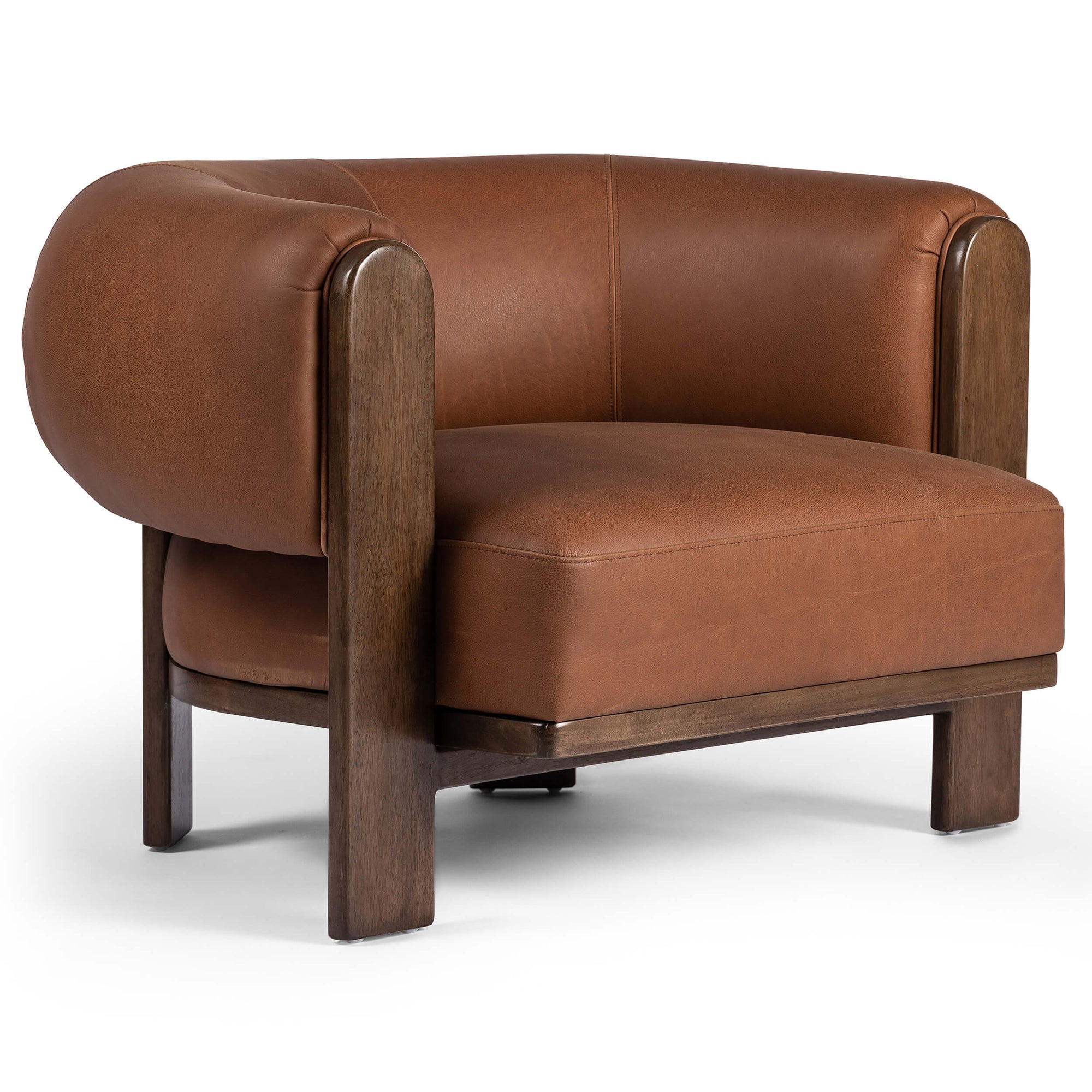 Cognac best sale leather chair