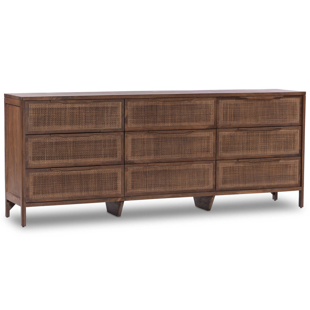 Sydney 9 Drawer Dresser, Brown Wash