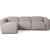 Radley Power Recliner 3 Piece Sectional W/ Chaise, Laken Stone-High Fashion Home