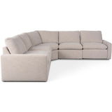 Tillery Power Recliner 5 Piece Sectional, Laken Stone-Furniture - Sofas-High Fashion Home