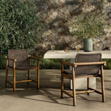 Dume Outdoor Dining Armchair, Dark Textured by Amber Lewis x Four Hands