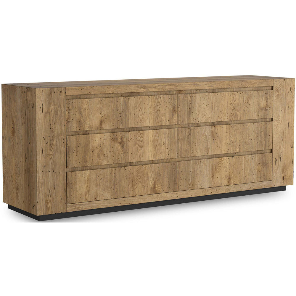 Abaso 6-Drawer Dresser, Rustic Wormwood-Furniture - Bedroom-High Fashion Home