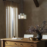 Malone Pendant, Clear Reeded Glass