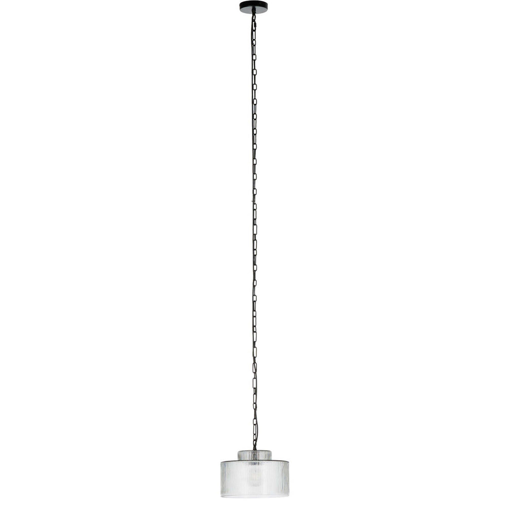 Malone Pendant, Clear Reeded Glass