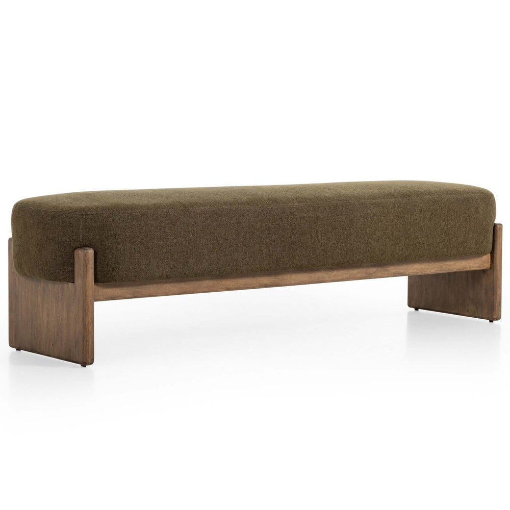 Kirby Accent Bench, Sutton Olive-Furniture - Benches-High Fashion Home