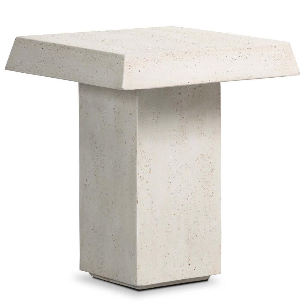 Avila Outdoor End Table, Aged White by Amber Lewis x Four Hands