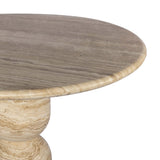 Figueroa 42" Dining Table, Light Beige Travertine by Amber Lewis x Four Hands