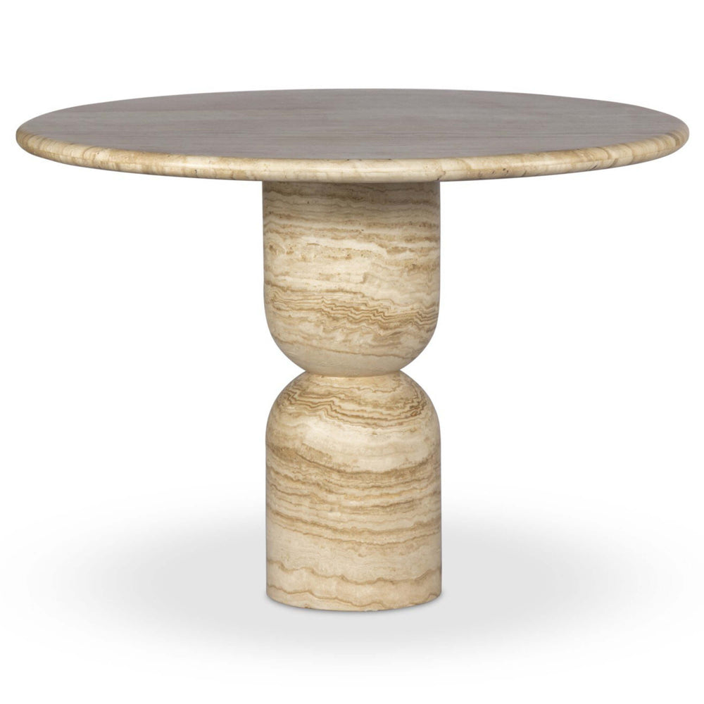 Figueroa 42" Dining Table, Light Beige Travertine by Amber Lewis x Four Hands