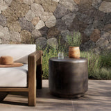 Venetia Outdoor End Table, Distressed Bronze by Amber Lewis x Four Hands