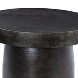 Paz Outdoor End Table, Distressed Bronze by Amber Lewis x Four Hands