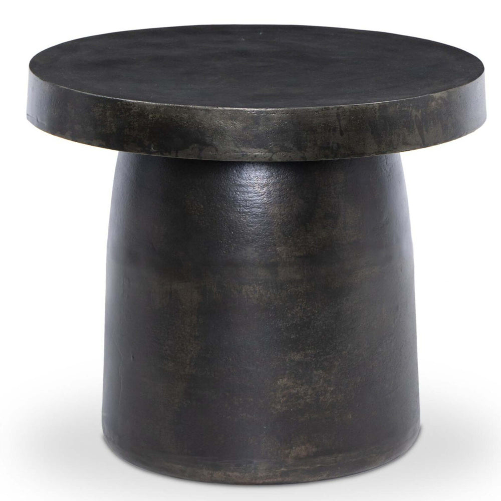 Paz Outdoor End Table, Distressed Bronze by Amber Lewis x Four Hands