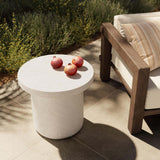 Paz Outdoor End Table, Plaster Molded by Amber Lewis x Four Hands