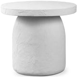 Paz Outdoor End Table, Plaster Molded by Amber Lewis x Four Hands