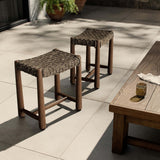 Savio Outdoor Accent Stool, Dark Textured by Amber Lewis x Four Hands