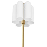 Odyssey 6 Floor Lamp, Burnished Brass-Lighting-High Fashion Home