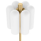 Odyssey 6 Floor Lamp, Burnished Brass-Lighting-High Fashion Home