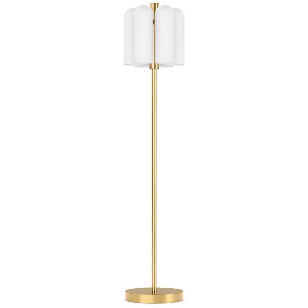 Odyssey 6 Floor Lamp, Burnished Brass-Lighting-High Fashion Home