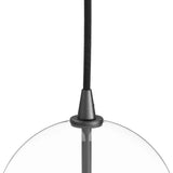 Glass Globe Pendant, Black Gunmetal-Lighting-High Fashion Home