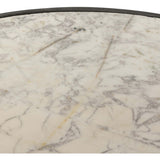 Balboa Outdoor Dining Table, Veined White Marble-Furniture - Outdoor-High Fashion Home