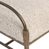 Demi Accent Stool, Beige Shearling by Amber Lewis x Four Hands