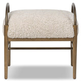 Demi Accent Stool, Beige Shearling by Amber Lewis x Four Hands