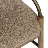 Demi Accent Stool, Taupe Shearling by Amber Lewis x Four Hands