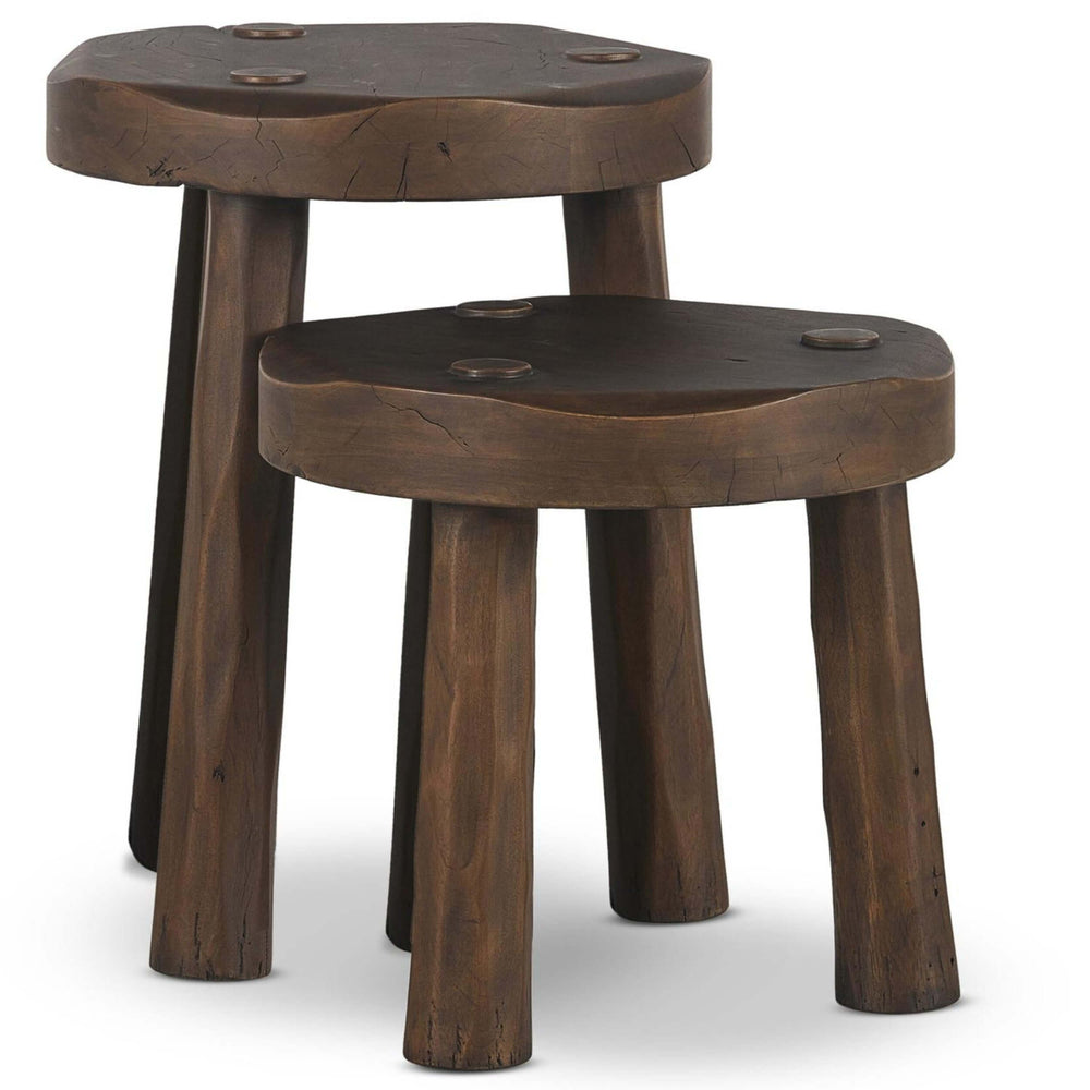 Maha Accent Stool Set, Aged Belgium Bleach by Amber Lewis x Four Hands