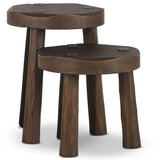 Maha Accent Stool Set, Aged Belgium Bleach by Amber Lewis x Four Hands