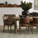 Bella Leather Dining Chair, Dulane Mahogany, Set of 2 by Amber Lewis x Four Hands