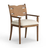 Tova Dining Armchair, Bergamo Parchment by Amber Lewis x Four Hands