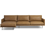 Melle Leather Sectional, Lipari Camel-Furniture - Sofas-High Fashion Home