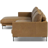 Melle Leather Sectional, Lipari Camel-Furniture - Sofas-High Fashion Home