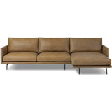 Melle Leather Sectional, Lipari Camel-Furniture - Sofas-High Fashion Home