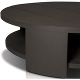 Roca Outdoor Round Metal Coffee Table, Bronze-Furniture - Outdoor-High Fashion Home