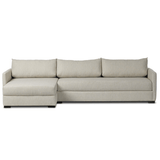 Wickham 2 Piece Left Storage Chaise Sleeper Sectional, Alameda Snow