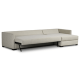 Wickham 2 Piece Right Storage Chaise Sleeper Sectional, Alameda Snow