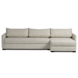 Wickham 2 Piece Right Storage Chaise Sleeper Sectional, Alameda Snow