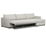 Wickham 2 Piece Right Chaise Sleeper Sectional, Alameda Snow