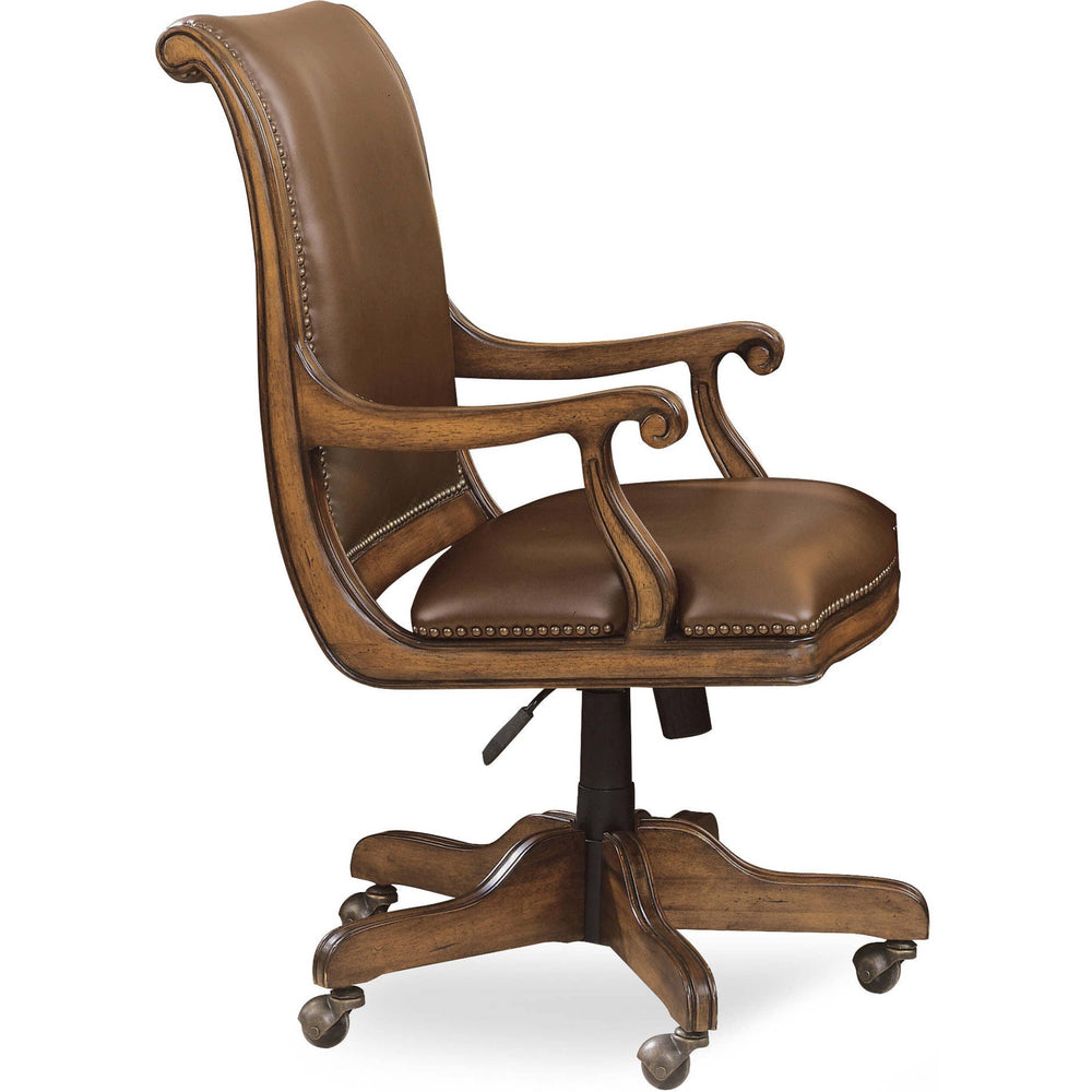 Brookhaven Desk Chair, Medium Wood