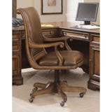 Brookhaven Desk Chair, Medium Wood