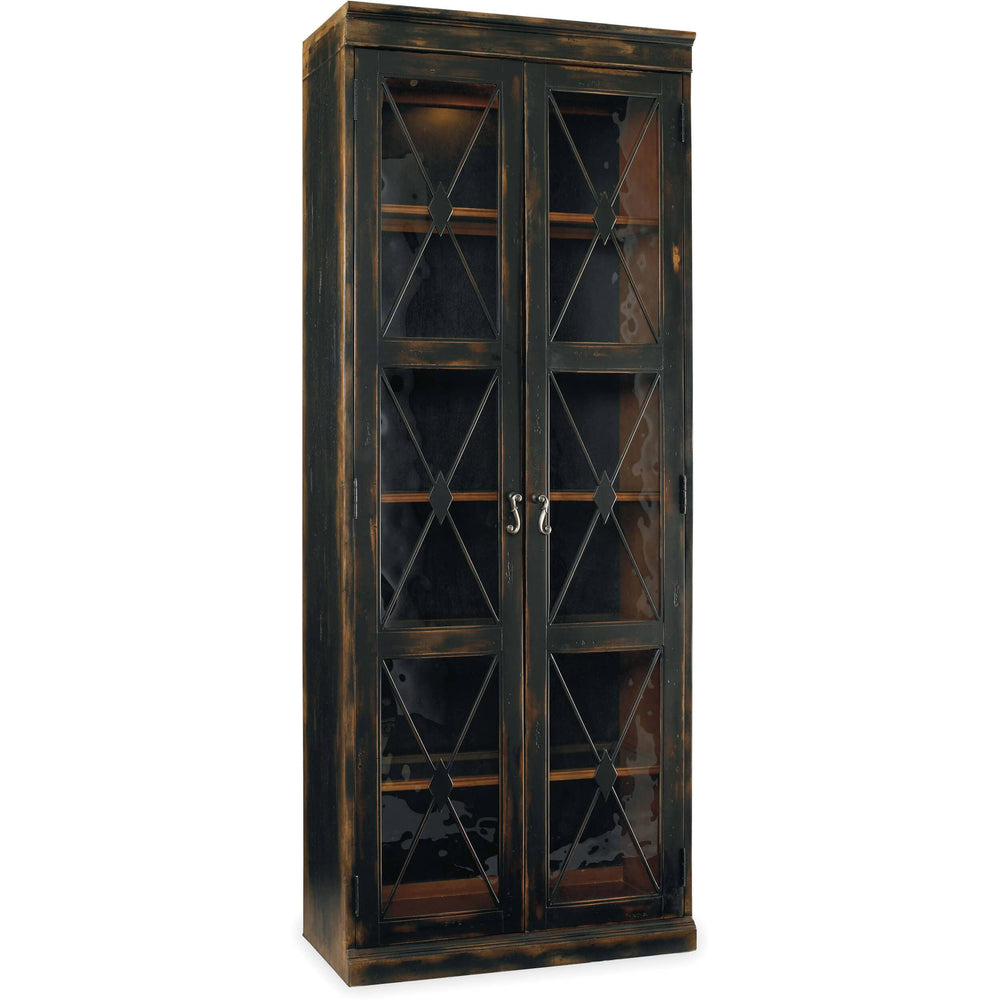 Sanctuary 2 Door Thin Display Cabinet, Ebony