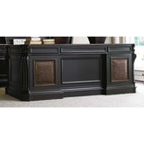 Telluride Executive Desk w/Leather Panels, Black