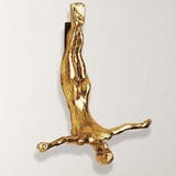 Wall Diver-Female, Gold Leaf