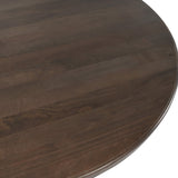 Brookside 60" Round Dining Table, Dark Brown