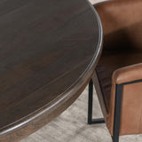 Brookside 60" Round Dining Table, Dark Brown