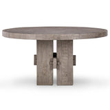 Trommald 60" Round Dining Table, Distressed Gray-Furniture - Dining-High Fashion Home