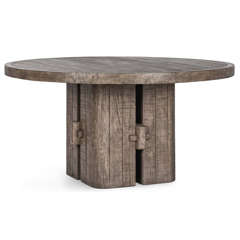 Rosemount Reclaimed Round Dining Table, Aged Brown-High Fashion Home