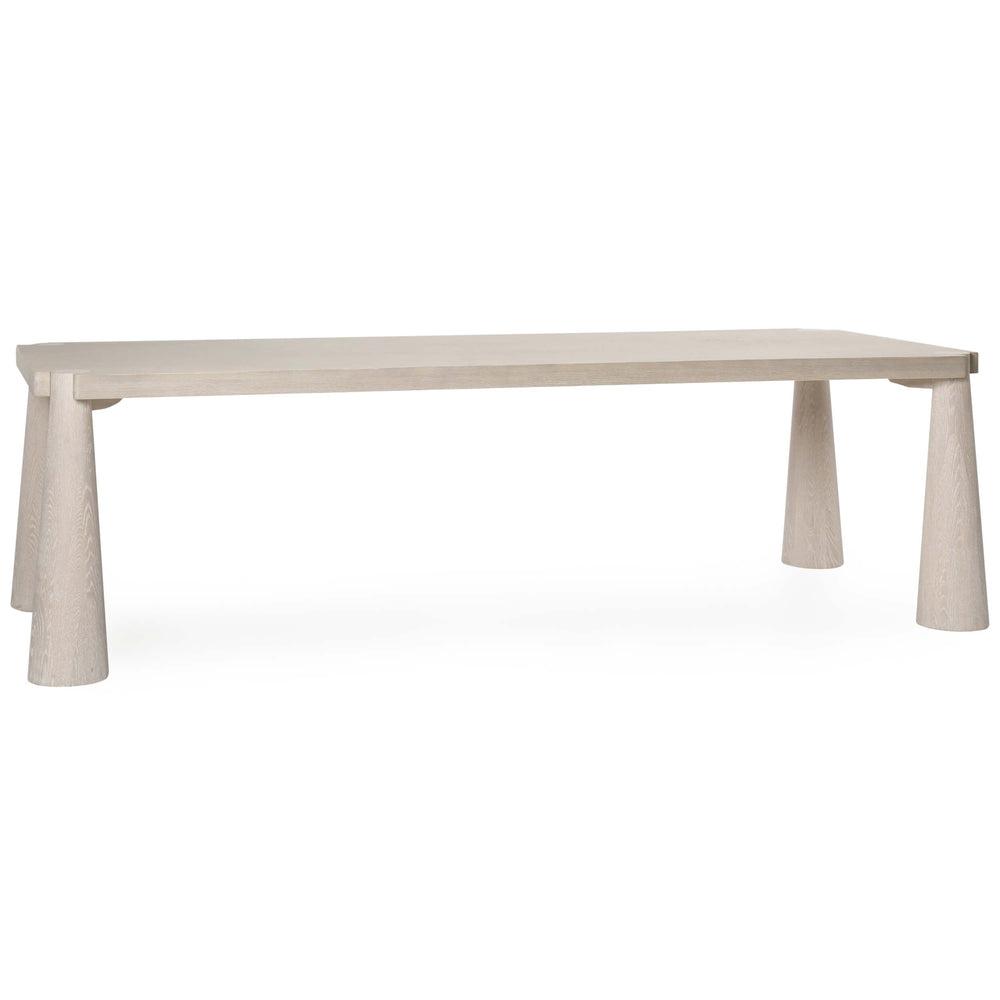 Atrop Rectangular Dining Table, Milk White