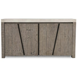 Durant 4 Door Sideboard, Distressed Gray-Furniture - Storage-High Fashion Home