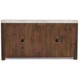 Durant 4 Door Sideboard, Distressed Gray-Furniture - Storage-High Fashion Home